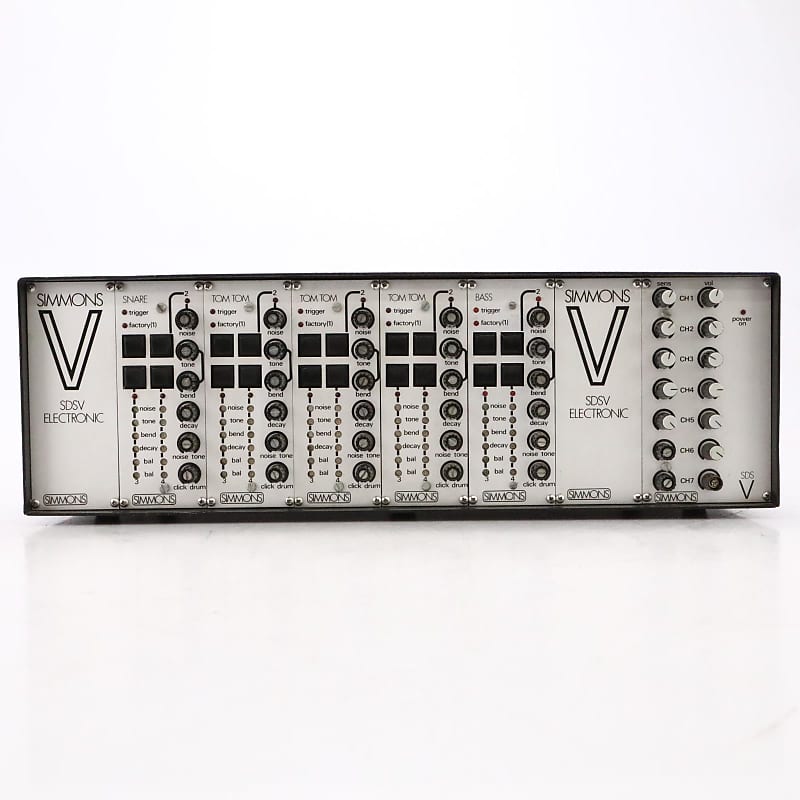Simmons SDSV Electronic Drum Machine Synthesizer Rack #49100 | Reverb