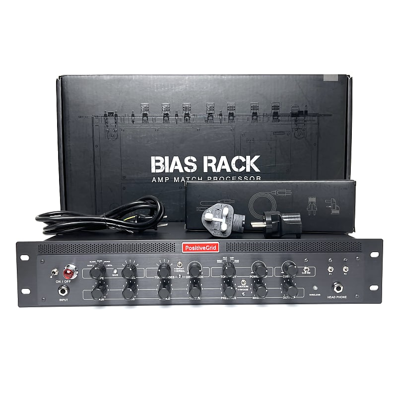 Positive Grid Bias Rack Processor w/ Original box & Outlet plug - Black