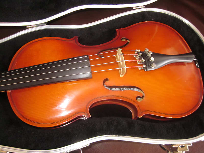 Used Andrew Schroetter 415 3/4 Violin w/ Glasser Bow and Hard Case #28727