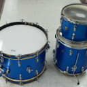 1960's Ludwig 3 Piece Drum Set  Blue Sparkle