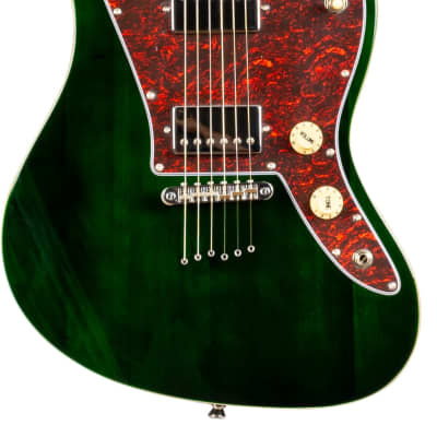 JET JJ-350-GR-R HH Electric Guitar - Green-Green image 1