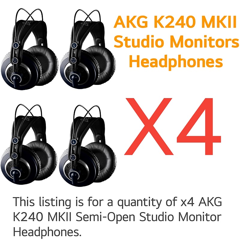 (X4 Pack) of AKG K240 MKII Semi-Open Studio Monitor Headphones image 1