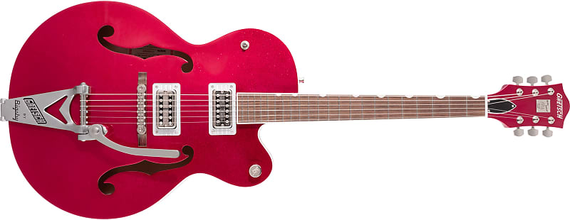 GRETSCH - G6120T-HR Brian Setzer Signature Hot Rod Hollow Body with Bigsby  Rosewood Fingerboard  Magenta Sparkle - 2401206856 image 1