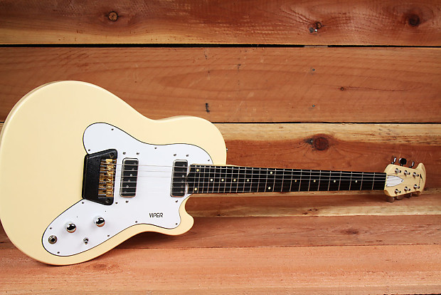 OVATION VIPER VINTAGE 70s Rare White Excellent Solid Body Guitar 1011