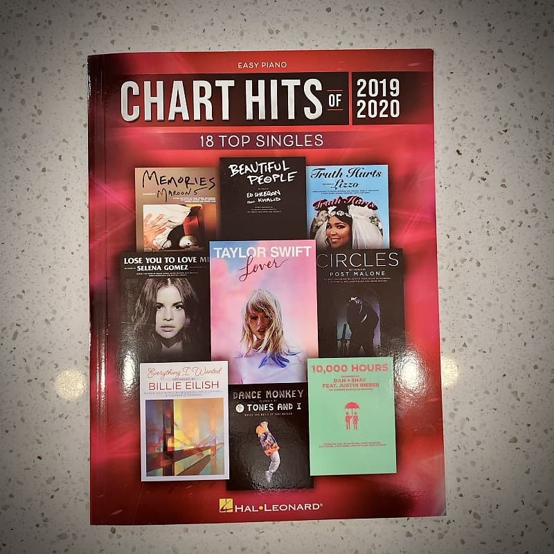 Hal Leonard Chart Hits of 2019 & 2020 - Easy Piano | Reverb