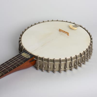 George C. Dobson  Victor Superior 40 bracket 5 String Banjo,  c. 1888, black gig bag case. image 7
