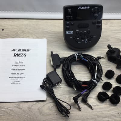 Alesis Nitro DM7X Drum Module w/ Manual Velcro Cable Snake & Rack Mount