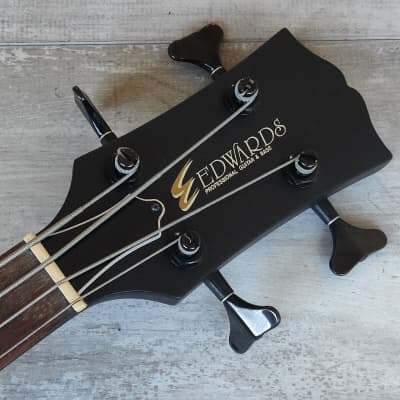 Edwards Japan (by ESP) EJ-78TV Double Cutaway Bass Guitar Luna Sea (Matte Black) image 10