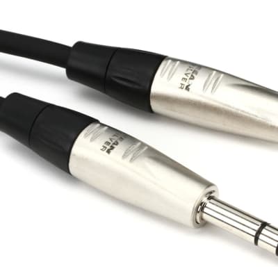 Hosa HSS-030 Pro Balanced Interconnect Cable - REAN 1/4-inch TRS Male to REAN 1/4-inch TRS Male - 30 foot image 1