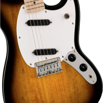 Squier Sonic Mustang Electric Guitar, Maple Fingerboard, 2-Color Sunburst image 5