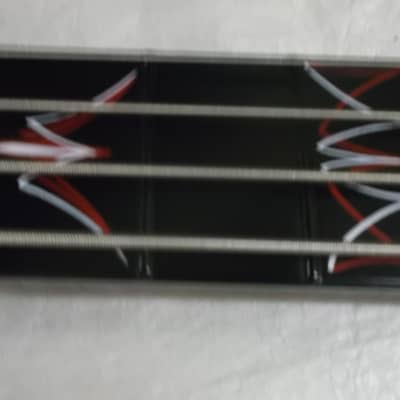 Partscaster Bass Tele style4 string old-school 2020 Black w/ Pinstriping image 6