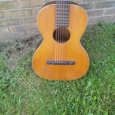 1920's Unlabeled Parlor Guitar Brazilian Rosewood Great Player & Sound Lyon & Healy Or Bruno Made image 2