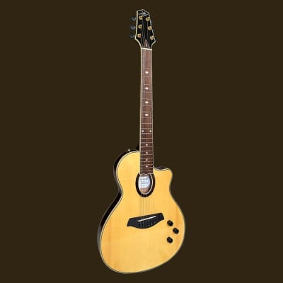 Aslin Dane  Icosa 6 String  thin line electric-acoustic guitar - Natrual  in High Gloss image 1