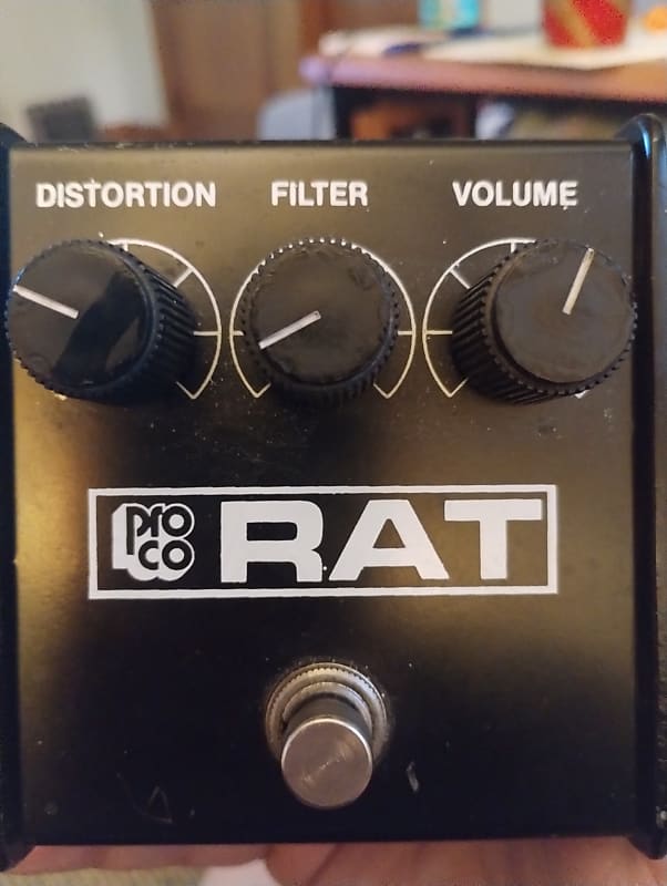 ギター proco RAT 1986 Black Face ProCo Rat 1986 Version 3-B Black Face LM308 vintage guitar