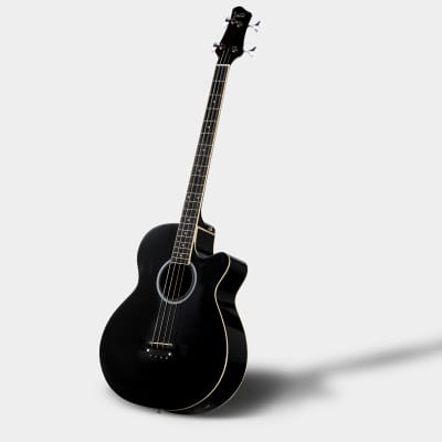 Glarry GMB101 4 string Electric Acoustic Bass Guitar w/ 4-Band Equalizer EQ-7545R 2020s - Black image 20