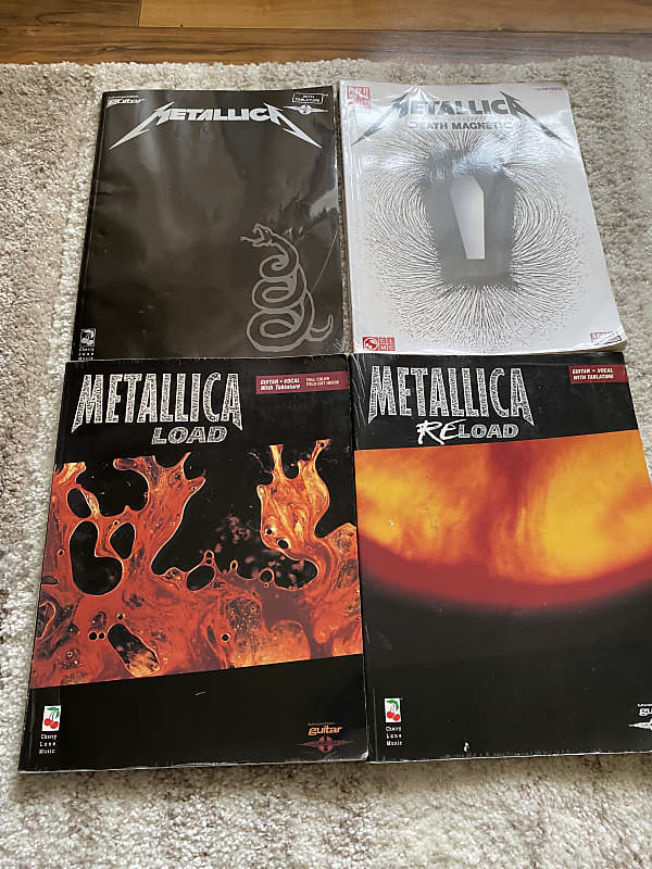 Lot Of 4 Metallica Guitar Tab Tablature Books - Black , Load | Reverb