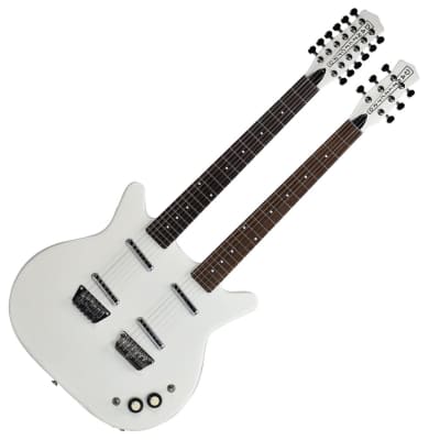 Danelectro 6/12 Doubleneck Electric Guitar ~ White Pearl for sale