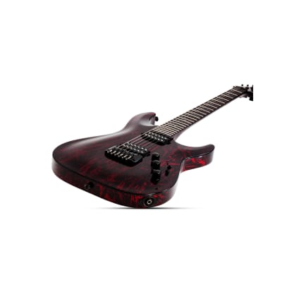 Schecter C-1 Silver Mountain Electric Guitar (Blood Moon) Bundle with Hard Shell Protective Carrying Case image 4