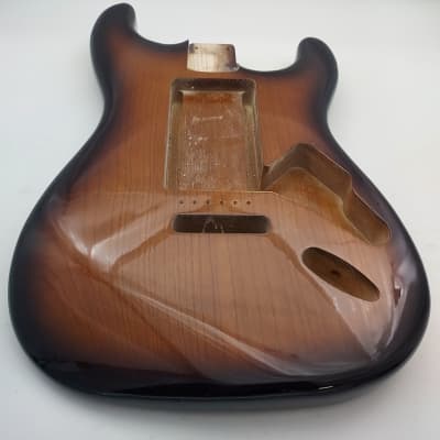 3lbs 10oz BloomDoom Nitro Lacquer Aged Relic Chocolate Sunburst S-Style Vintage Custom Guitar Body image 2