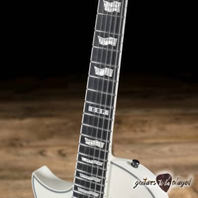 ESP E-II Eclipse LH Left-Handed EMG Guitar w/ Case – Snow White Satin image 4