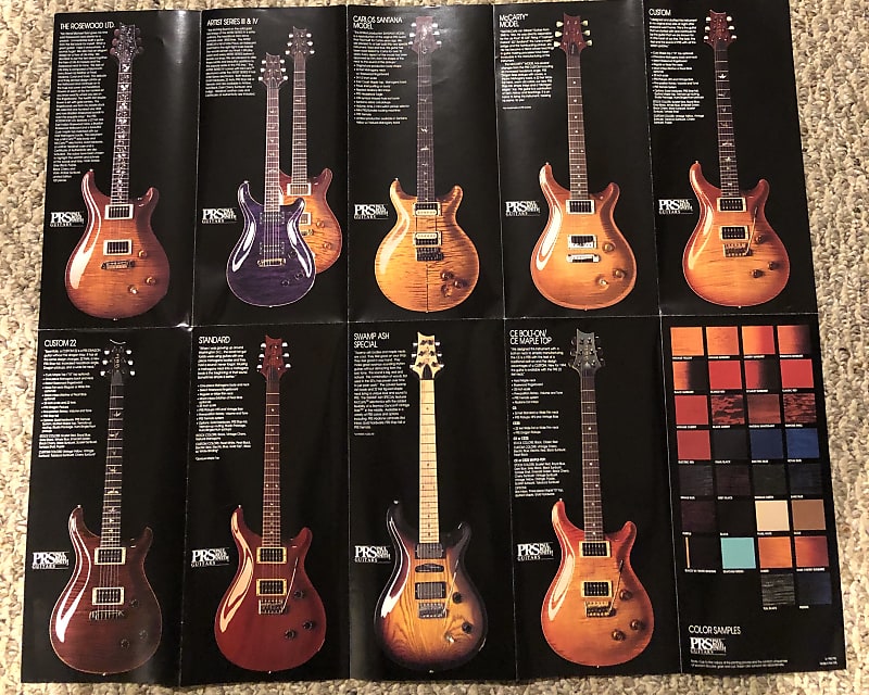 Paul Reed Smith PRS 1996 Poster Catalog Primus Reverb