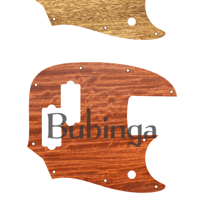Van Dyke-Harms Mustang PJ Bass Wood Pickguard, Single, Many Exotic Hardwoods image 2