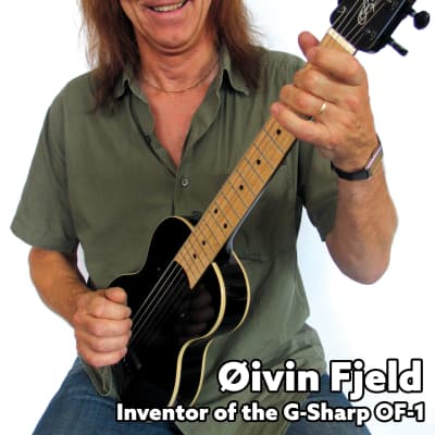G-Sharp OF-1 Travel Guitar, Black (g# tuning, comes w/ gig bag) image 10