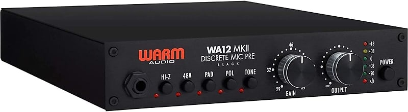 Warm Audio WA12 MKII Single Channel Microphone Preamplifier & Instrument DI- Black image 1