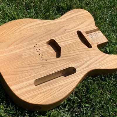All-Natural Series: Catalpa 1" Strips Tele (Woodtech, USA) Finished in Natural Linseed Oil & Beeswax image 1