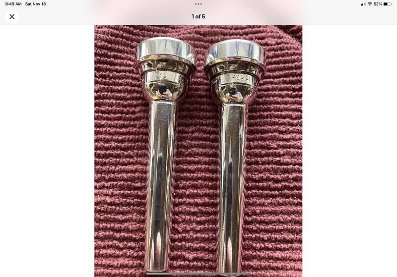 Curry 3M. and 3Z. Trumpet Mouthpieces Silverplate Reverb