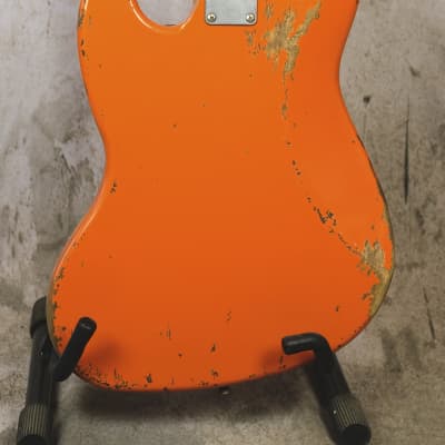 Luthier made Jazz Bass 2020 Aged Capri Orange image 17