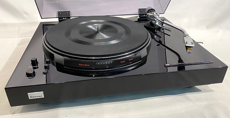 Sansui SR-929 Quartz Servo Direct-Drive Turntable Piano Black