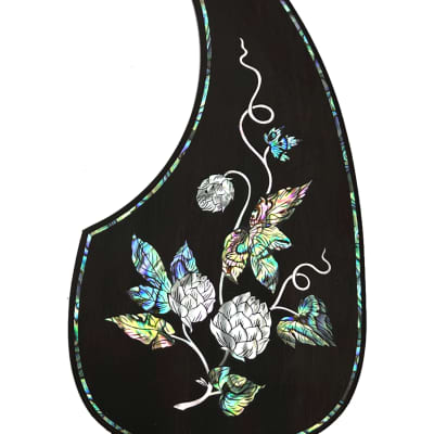 Bruce Wei, Guitar Rosewood Pickguard, Hops Flower Inlay fit Martin Style MA5 (758) for sale