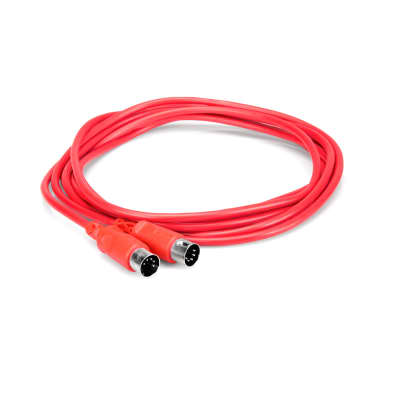 Hosa MID-310RD MIDI Cable, 5-pin DIN to Same, 10 ft image 2