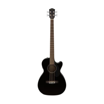Fender CB-60SCE Acoustic Bass Guitar w/Cutaway & Electronics, Laurel FB, Black image 1