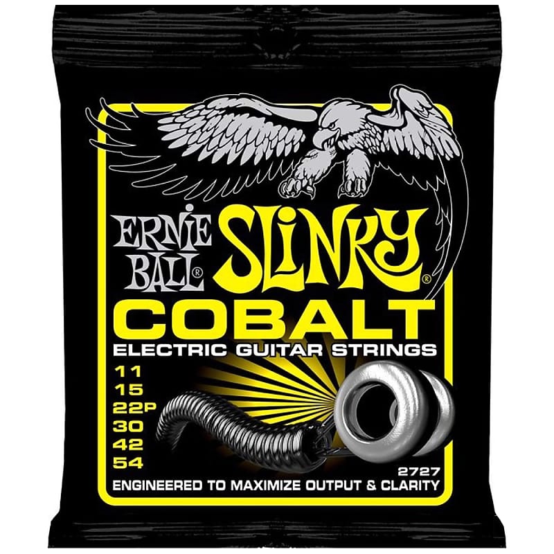 Ernie Ball 2727 Cobalt Beefy Slinky Electric Guitar Strings (11-54) image 1
