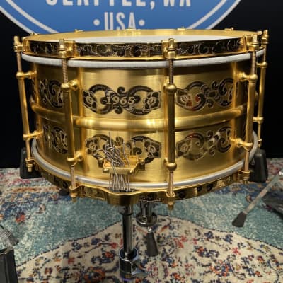 Ludwig - 14x7" Ludwig 100th Anniversary, Gold Triumphal Reissue, Snare Drum 2009 MINT!! image 11