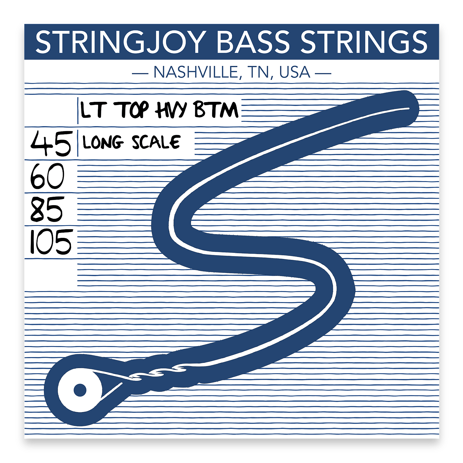 Stringjoy Nickel Long Scale 4String Bass Guitar Strings Reverb