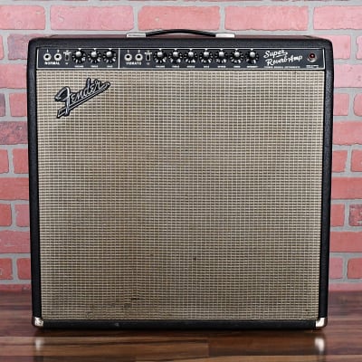 Fender Vintage 1967 Black Panel Super Reverb 45w 4 x 10" Combo with Amp Cover image 2