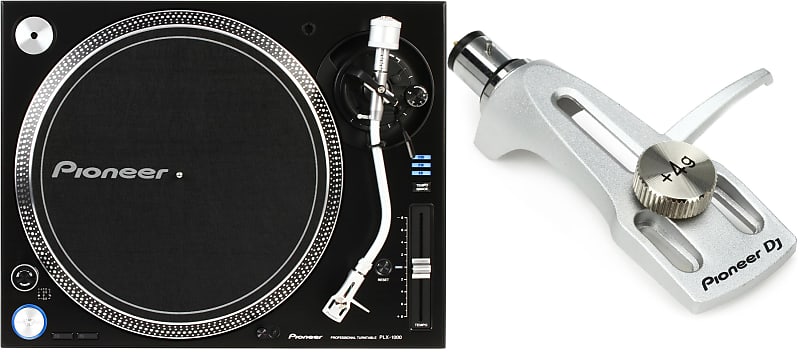 Pioneer DJ PLX-1000 Professional Turntable  Bundle with Pioneer DJ Turntable Headshell - Silver image 1