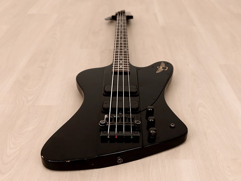 Greco TB-700 1990 Thunderbird Black Electric Bass Guitar