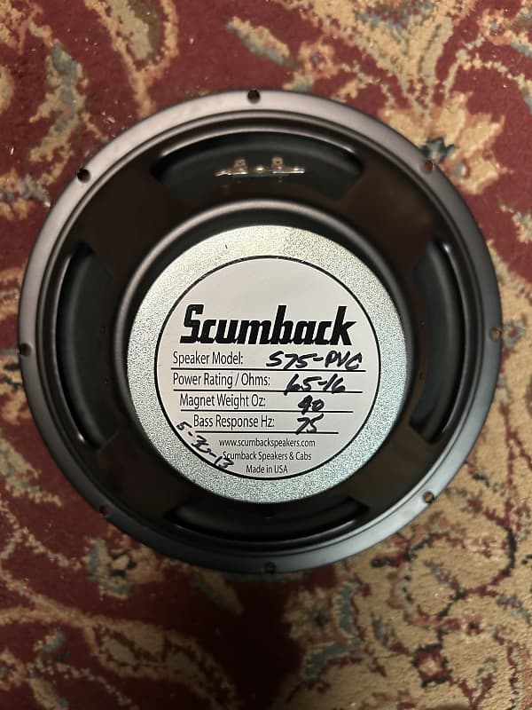 Scumback S75PVC 12” Alnico Guitar Speaker 16 ohm Reverb