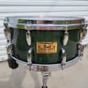 1997 Pearl Masters Custom MMX 14x6.5" Maple Snare Drum - Emerald Mist (124-5)