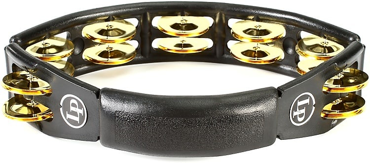 Latin Percussion Cyclops Handheld Tambourine - Black with Brass Jingles image 1