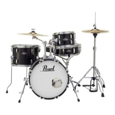 Pearl Roadshow 4pc Set w/Hardware & Cymbals Jet Black image 4