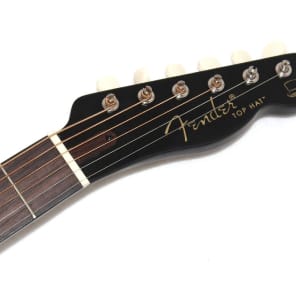 Fender Top Hat Black Resonator Acoustic Guitar image 8