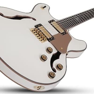 Schecter 267 Wayne Hussey Corsair-12 Guitar, Ivory image 5