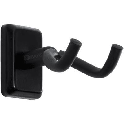 Gator Wall-Mounted Guitar Hanger with Black Mounting Plate image 1