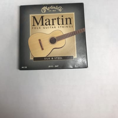 Martin Martin Strings NEW 130 Martin Silk and Steel Folk Acoustic Guitar Strings - Metallic for sale