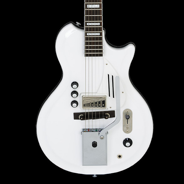 Supro 1571VDW White Holiday Single Pickup Americana Series Electric Guitar Dawn White image 1